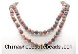 GMN8034 18 - 36 inches 8mm, 10mm brecciated jasper 54, 108 beads mala necklaces