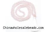 GMN8400 8mm, 10mm rose quartz 27, 54, 108 beads mala necklace with tassel