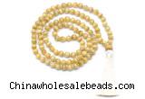 GMN8476 8mm, 10mm grade AA golden tiger eye 27, 54, 108 beads mala necklace with tassel