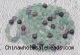 GMN927 Hand-knotted 8mm, 10mm matte fluorite 108 beads mala necklaces