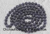 GMN931 Hand-knotted 8mm, 10mm matte amethyst 108 beads mala necklaces