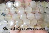 HABS20 15 inches 12mm faceted hexagon lemon quartz beads wholesale
