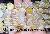 HGBS121 15 inches 12mm faceted heart yellow gum flower crystal beads wholesale