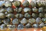 HGBS142 15 inches 15mm heart Labradorite beads wholesale