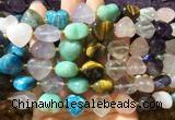HGBS149 15 inches 15mm heart colorful gemstone beads wholesale