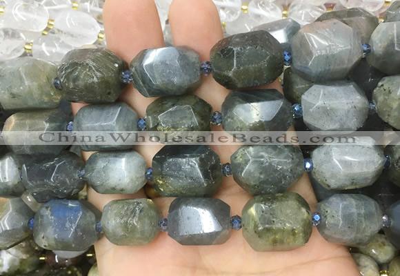 LBBS07 15 inches 13*18mm - 15*20mm faceted nuggets labradorite beads
