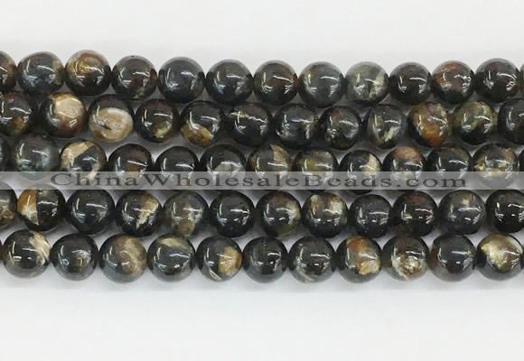 LPBS02 15 inches 8mm round black Lepidolite beads wholesale