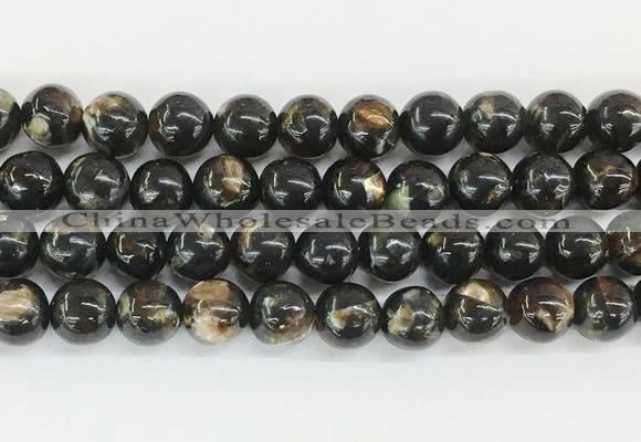 LPBS03 15 inches 10mm round black Lepidolite beads wholesale