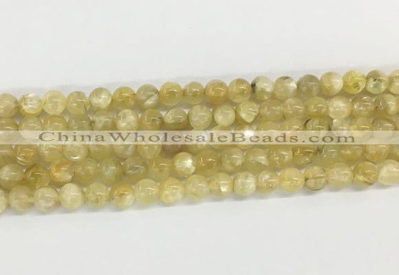 LPBS11 15 inches 6mm round yellow Lepidolite beads wholesale