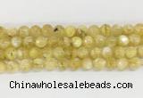 LPBS12 15 inches 8mm round yellow Lepidolite beads wholesale