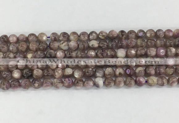 LPBS17 15 inches 6mm round natural purple Lepidolite beads wholesale