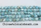 LRBS05 15 inches 10mm flat round larimar gemstone beads wholesale