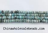 LRBS10 15 inches 6*10mm rondelle larimar gemstone beads wholesale