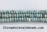 LRBS11 15 inches 7*12mm rondelle larimar gemstone beads wholesale
