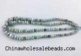 LRBS12 4*6mm - 7*12mm rondelle larimar gemstone beads wholesale