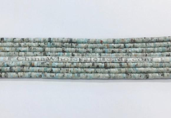 LRBS15 15 inches 2*4mm heishi larimar gemstone beads wholesale