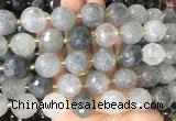 LSBS07 15 inches 16mm faceted round cloudy quartz beads wholesale