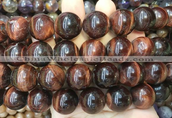 LSBS107 15 inches 18mm round red tiger eye gemstone beads wholesale