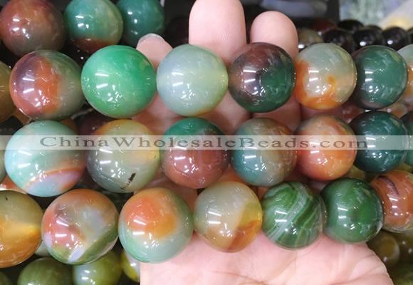 LSBS124 15 inches 20mm round agate gemstone beads wholesale