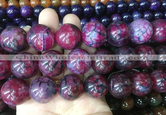 LSBS127 15 inches 20mm round agate gemstone beads wholesale