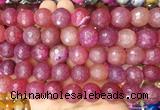 LSBS136 15 inches 16mm faceted round agate gemstone beads wholesale