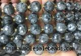 LSBS14 15 inches 16mm faceted round black labradorite beads wholesale