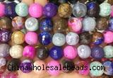 LSBS144 15 inches 16mm faceted round agate gemstone beads wholesale