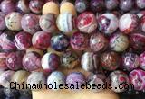 LSBS147 15 inches 18mm faceted round agate gemstone beads wholesale