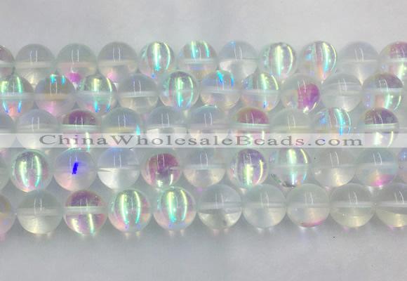 LSBS157 15 inches 16mm round synthetic moonstone gemstone beads wholesale