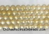 LSBS158 15 inches 16mm round citrine gemstone beads wholesale