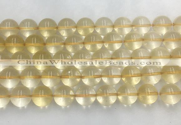 LSBS158 15 inches 16mm round citrine gemstone beads wholesale