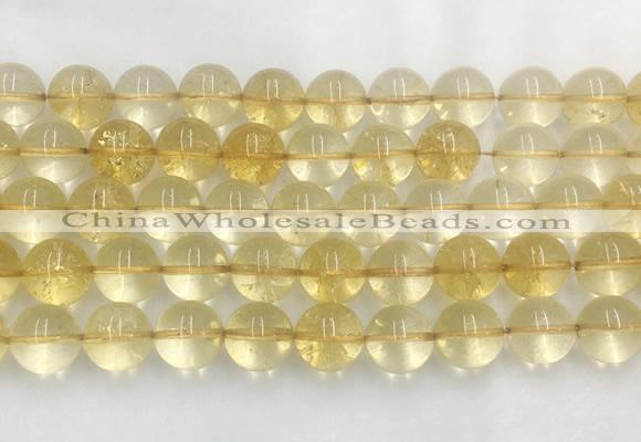 LSBS159 15 inches 16mm round crackle citrine gemstone beads wholesale