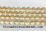 LSBS162 15 inches 16mm faceted round citrine gemstone beads wholesale