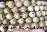 LSBS17 15 inches 16mm faceted round picture jasper beads wholesale