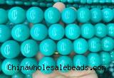LSBS182 15 inches 18mm round green howlite turquoise beads wholesale