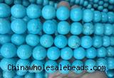 LSBS188 15 inches 16mm round blue howlite turquoise beads wholesale