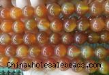 LSBS192 15 inches 16mm round red agate gemstone beads wholesale