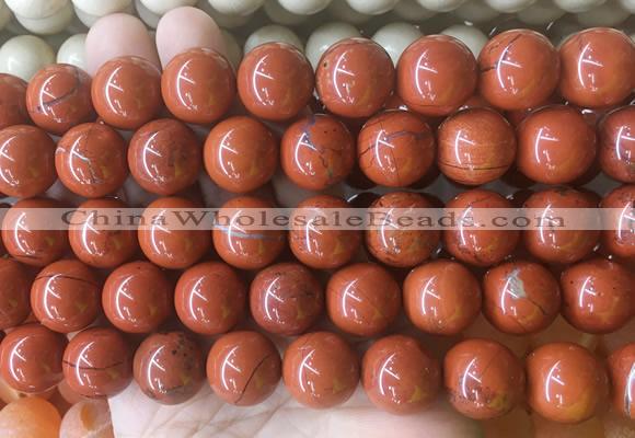 LSBS193 15 inches 16mm round red jasper gemstone beads wholesale