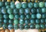 LSBS195 15 inches 16mm round moss agate gemstone beads wholesale