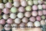 LSBS20 15 inches 16mm faceted round pink wooden jasper beads wholesale