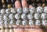 LSBS204 15 inches 16mm round dalmatian gemstone beads wholesale