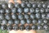 LSBS206 15 inches 16mm round black labradorite gemstone beads wholesale
