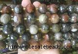 LSBS219 15 inches 16mm faceted round wooden jasper beads wholesale