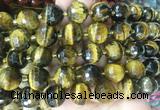 LSBS23 15 inches 16mm faceted round yellow tiger eye beads wholesale