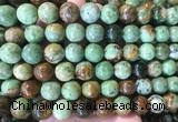 LSBS246 15 inches 14mm round green opal gemstone beads wholesale