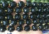 LSBS26 15 inches 16mm faceted round black agate beads wholesale