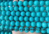 LSBS266 15 inches 14mm round blue howlite turquoise gemstone beads wholesale