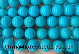 LSBS269 15 inches 20mm round blue howlite turquoise gemstone beads wholesale