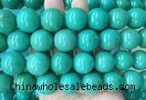 LSBS276 15 inches 20mm round green howlite turquoise gemstone beads wholesale