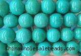 LSBS277 15 inches 22mm round green howlite turquoise gemstone beads wholesale